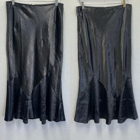 Avec Les Filles Mermaid Maxi Skirt Bias Cut Size 8 New with Tags Textured Satin - Picture 12 of 16